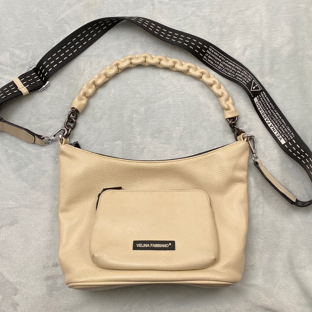 Velina Fabbiano Handbag Cream Color